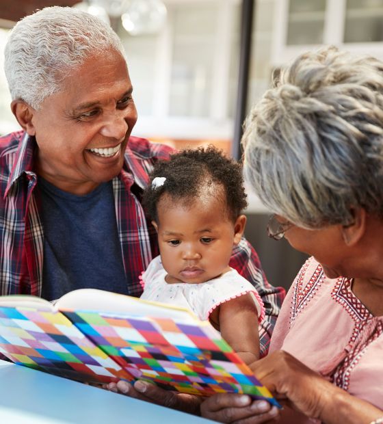 Grandparents with child 