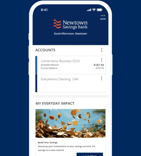 enrollment steps within online banking for Round Up Savings