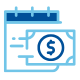 calendar and a dollar bill icon