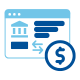 Computer window with dollar sign icon